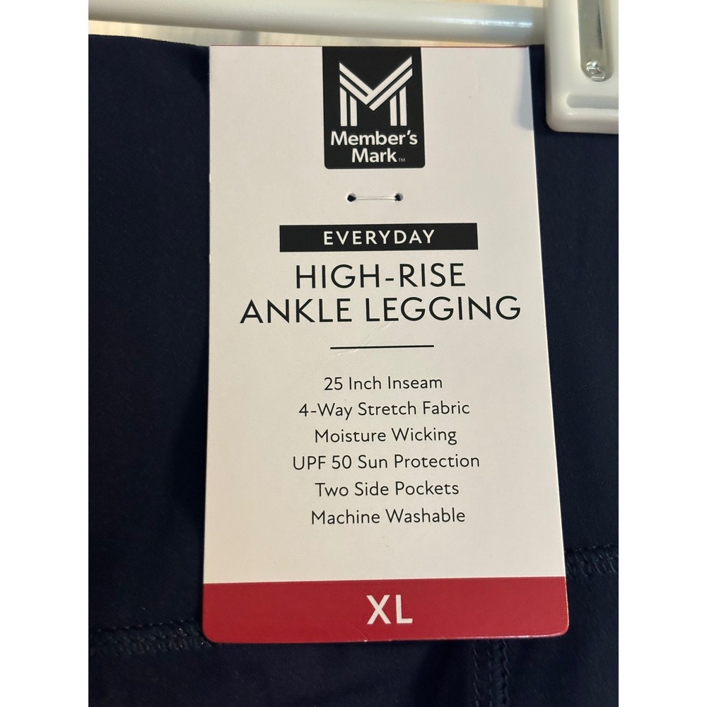 Member's Mark High-Rise Ankle Legging Women XL Blue Cove LASS4235-13 NEW w/ tag
